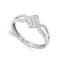 18K SORTIJA ORO BLANCO CON CIRCONITAS. ANCHO: 7,5 MM