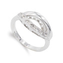 18K SORTIJA ORO BLANCO CON CIRCONITAS. ANCHO: 9,5 MM 18K SORTIJA ORO BLANCO CON CIRCONITAS. ANCHO: 9,5 MM