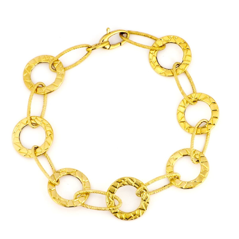 18K PULSERA ORO AMARILLO ESLABONES
