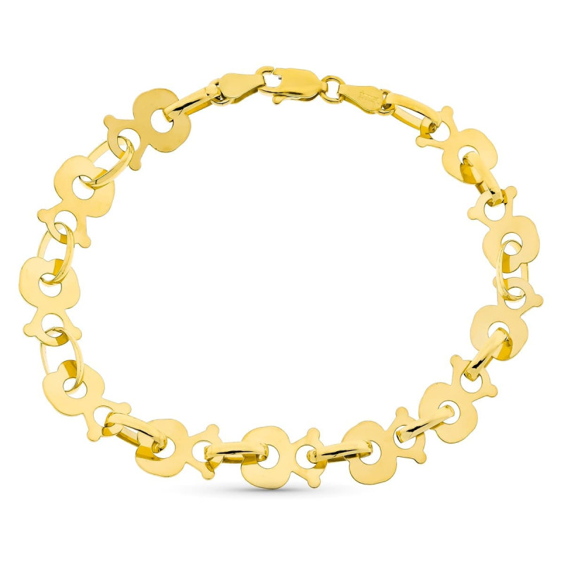 18K PULSERA ORO AMARILLO OSO LONGITUD 20CM