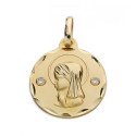 18K MEDALLA ORO AMARILLO VIRGEN NIÑA 18 MM