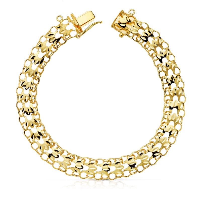 18K PULSERA ORO AMARILLO PRINCESA 9 MM 20.5 CM