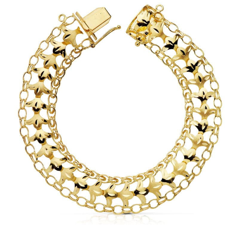 18K PULSERA ORO AMARILLO PRINCESA 13 MM 19CM