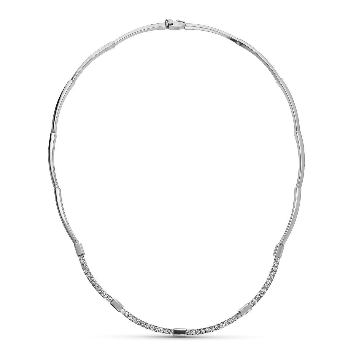 18K GARGANTILLA ORO BLANCO CIRCONITAS