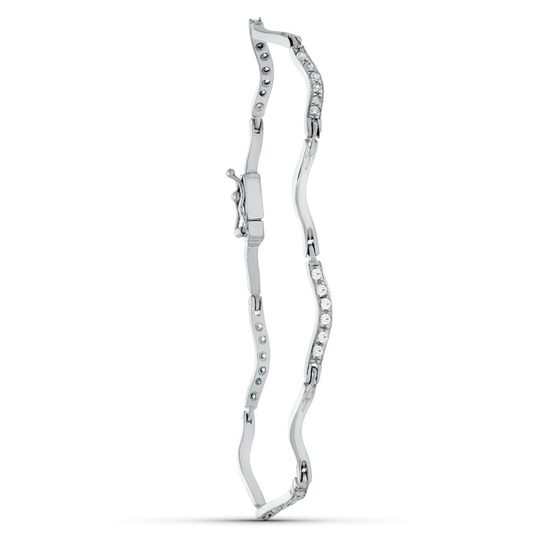 18K PULSERA ORO BLANCO CIRCONITAS
