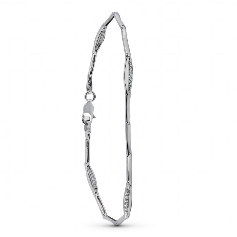 18K PULSERA ORO BLANCO CIRCONITAS