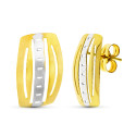 18K PENDIENTES ORO BICOLOR PRESION 18K PENDIENTES ORO BICOLOR PRESION