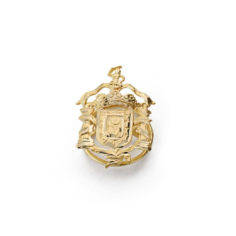 18K ESCUDO INSIGNIA DE MELILLA ORO AMARILLO ( ESPAÑA ) 20X14 MM