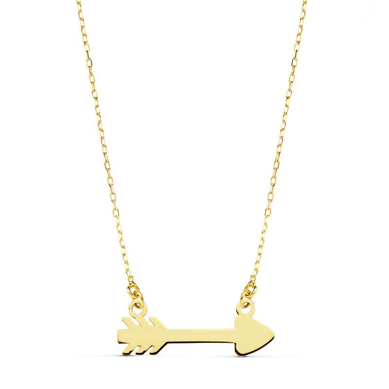 18K COLLAR ORO AMARILLO FLECHA CUPIDO 20X6 MM45CM