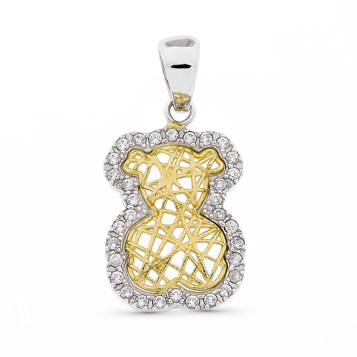 18K COLGANTE ORO BICOLOR ORO CIRCONITAS