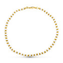 18K PULSERA ORO AMARILLO PERLA 18.5 CM