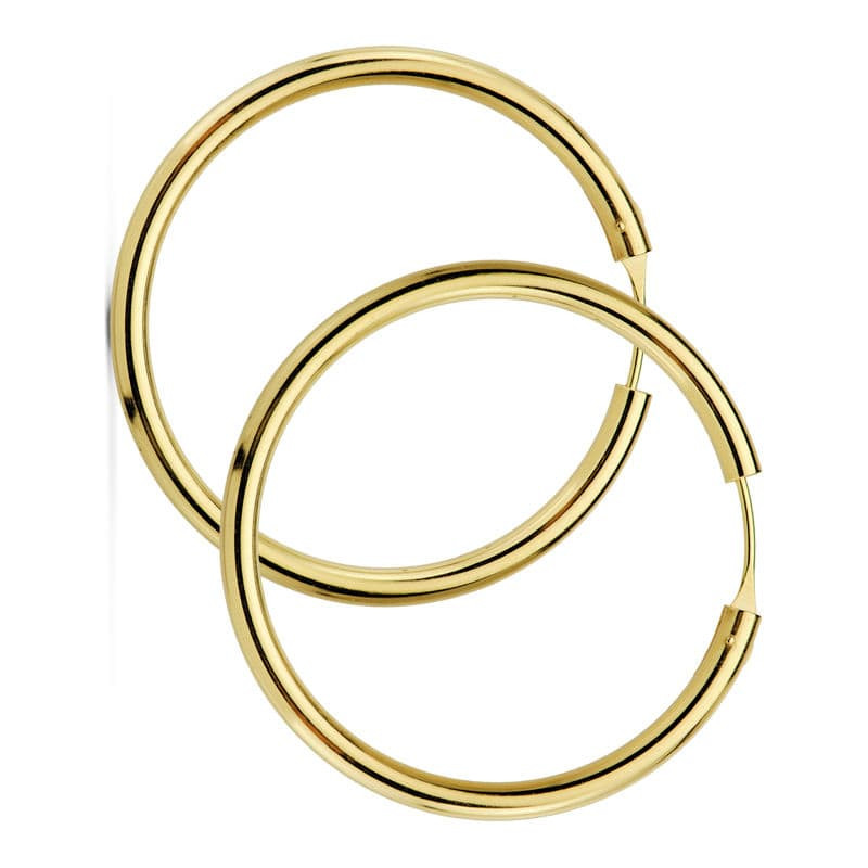 18K AROS ORO AMARILLO REDONDOS LISOS LIGEROS 20X2.5 MM