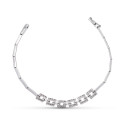 18K PULSERA ORO BLANCO CUADRADOS CIRCONITAS