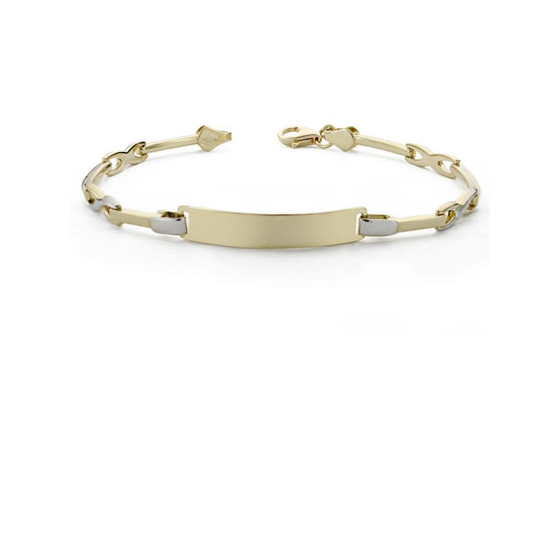 18K ESCLAVA SEÑORA BICOLOR 18CM