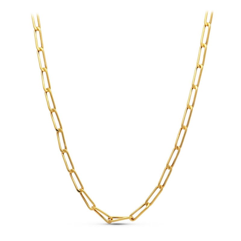 18K CADENA ORO AMARILLO BILBAO HUECA 60CM ANCHO 6 MM