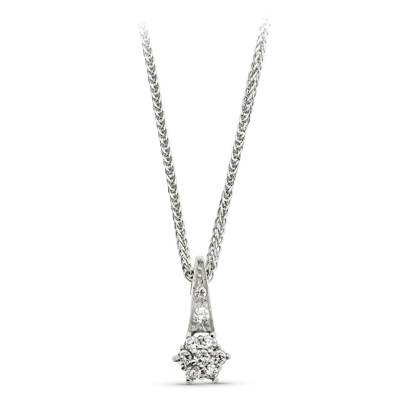 18K COLGANTE ORO BLANCO 9 CIRCONITAS