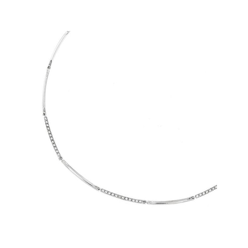 18K GARGANTILLA ORO BLANCO 43 CM