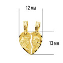18K COLGANTE ORO AMARILLO CORAZON PAREJA 13X13 MM 18K COLGANTE ORO AMARILLO CORAZON PAREJA 13X13 MM