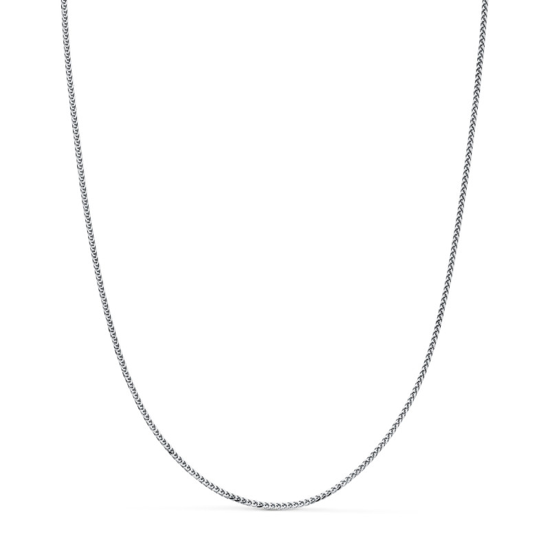 18K CADENA ORO BLANCO MACIZA ESPIGA. ANCHO: 1 MM. LARGO: 40 CM