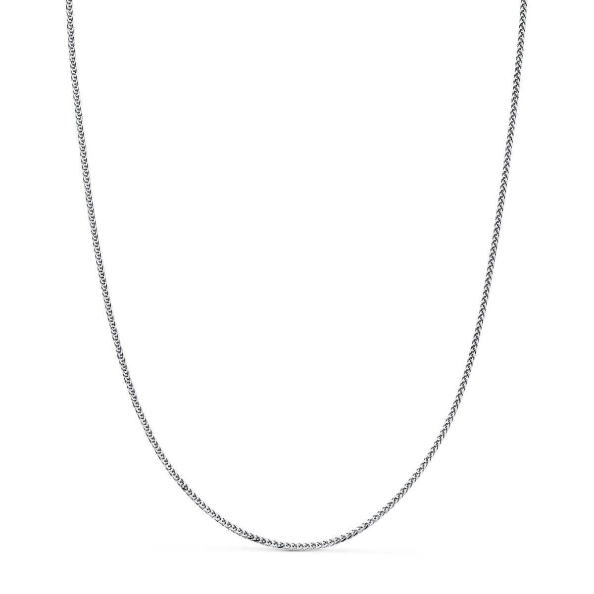 18K CADENA ORO BLANCO MACIZA ESPIGA. ANCHO: 1 MM. LARGO: 40 CM