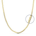 18K CADENA ORO AMARILLO BARBADA MACIZA 50CM ANCHO 2.75 MM