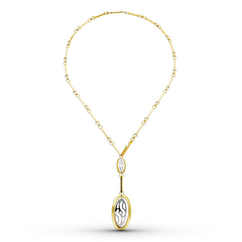 18K GARGANTILLA ORO BICOLOR 45CM