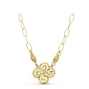 18K GARGANTILLA ORO AMARILLO MOTIVO TRISQUEL Y ESLABONES