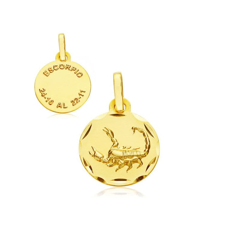 18K HOROSCOPO ORO AMARILLO ESCORPIO 13 MM