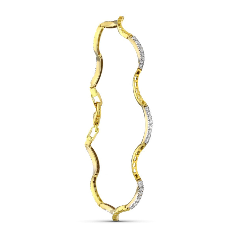 18K PULSERA ORO BICOLOR CIRCONITAS