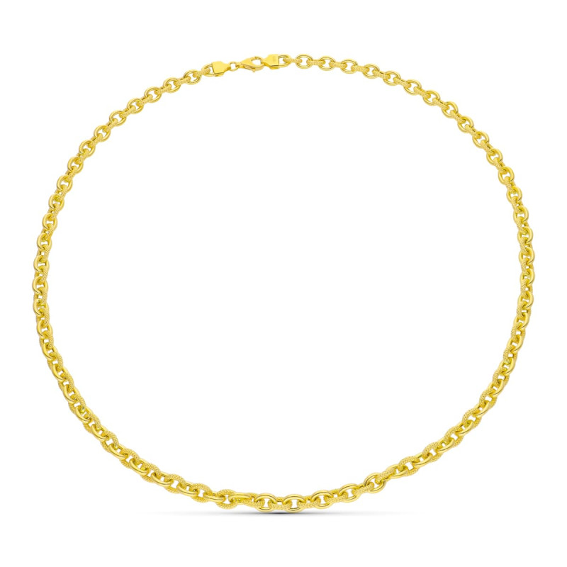18K GARGANTILLA ORO AMARILLO ESLABONES 52 CM