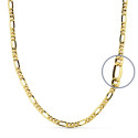18K CADENA ORO AMARILLO CARTIER 60CM HUECA 3MM