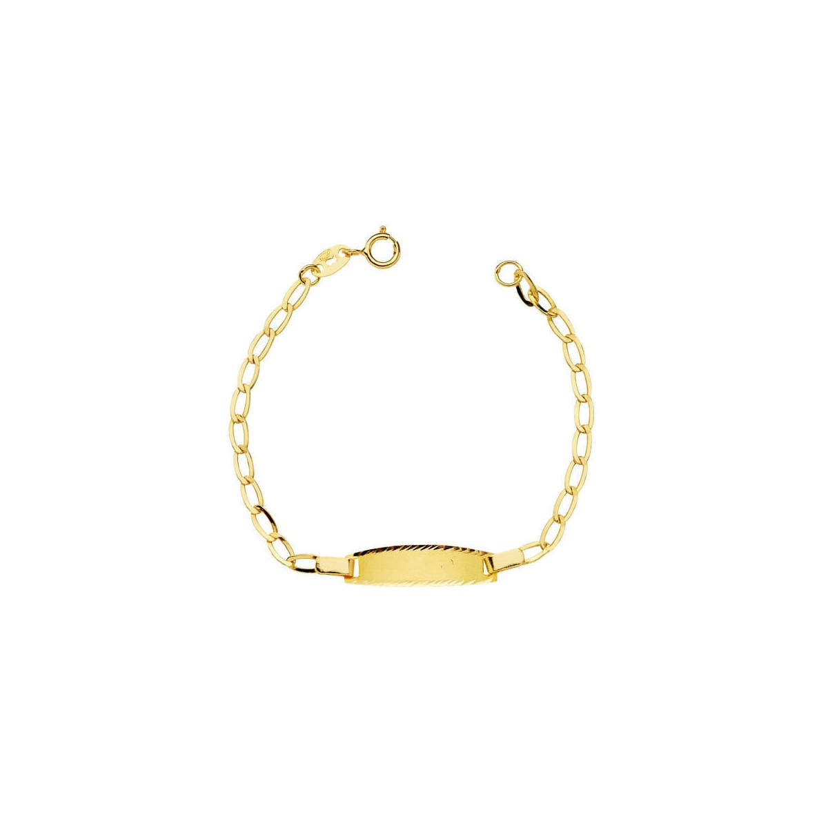 18K PULSERA ESCLAVA ORO AMARILLO HUECA BILBAO  14.5 CM