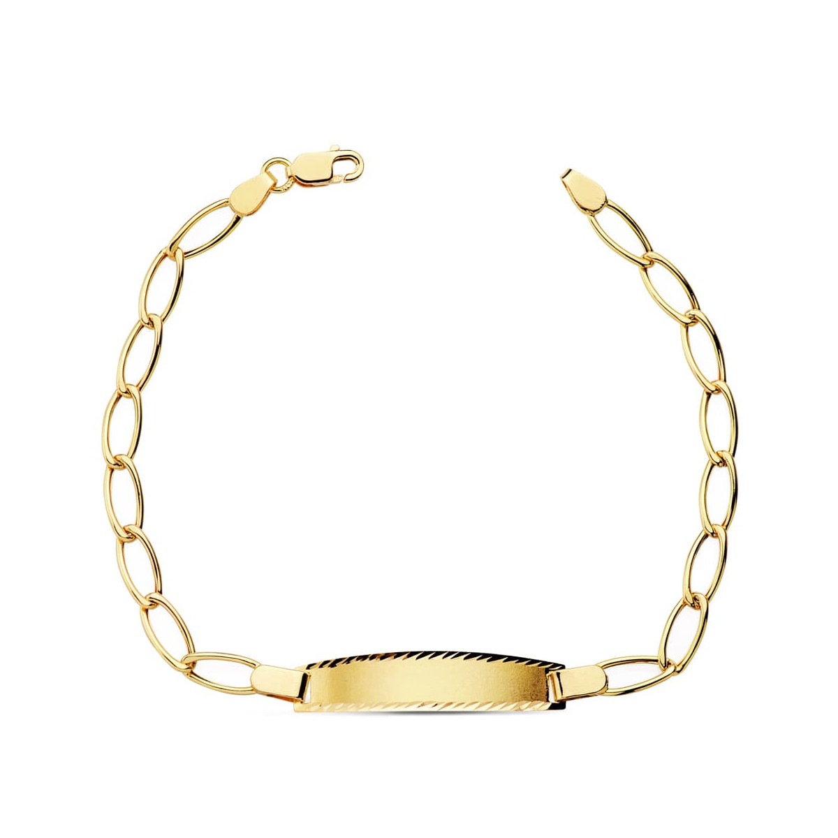 18K PULSERA ESCLAVA ORO AMARILLO BILBAO HUECA 17CM