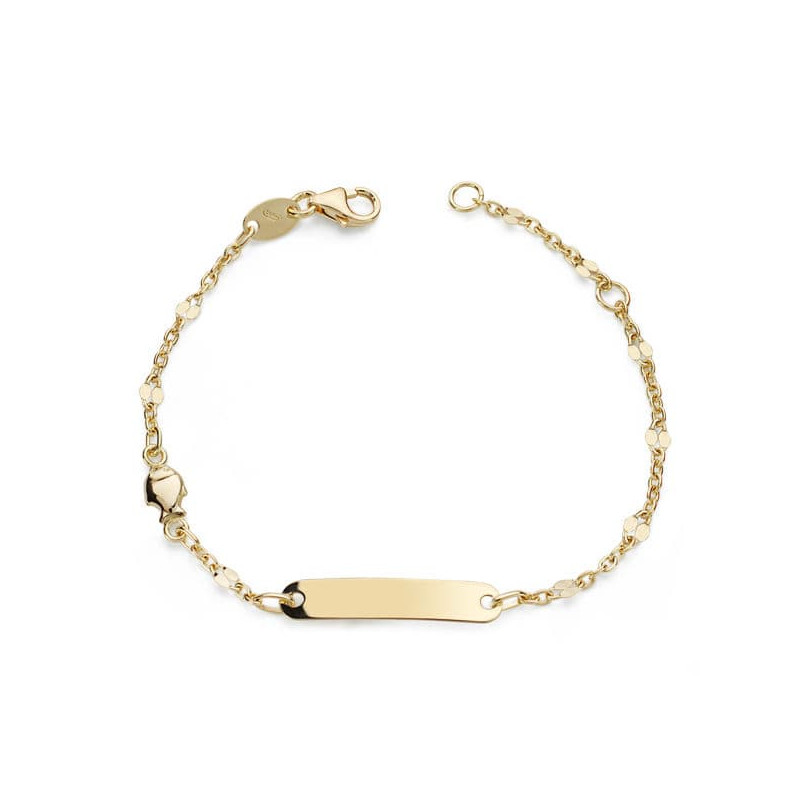 18K PULSERA ESCLAVA ORO AMARILLO MOTIVO PEZ 14CM