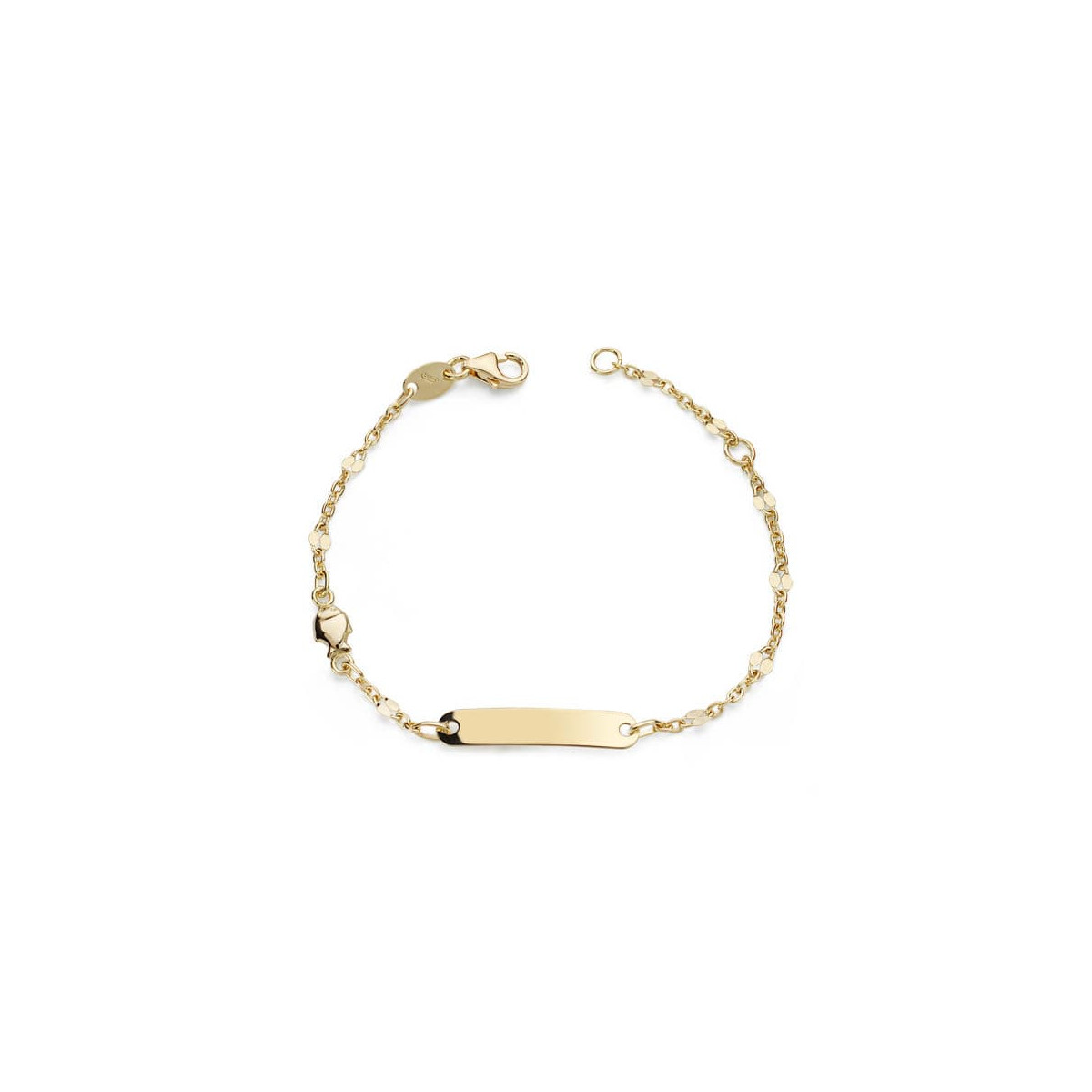18K PULSERA ESCLAVA ORO AMARILLO MOTIVO PEZ 14CM