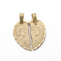 18K COLGANTE ORO AMARILLO CORAZON PAREJA 20X20 MM 18K COLGANTE ORO AMARILLO CORAZON PAREJA 20X20 MM