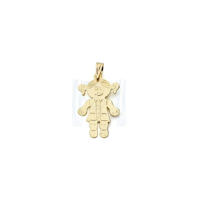 18K COLGANTE ORO AMARILLO NIÑA 20X11 MM