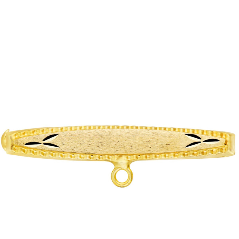 9K ALFILER ORO AMARILLO TALLADO 30X5 MM