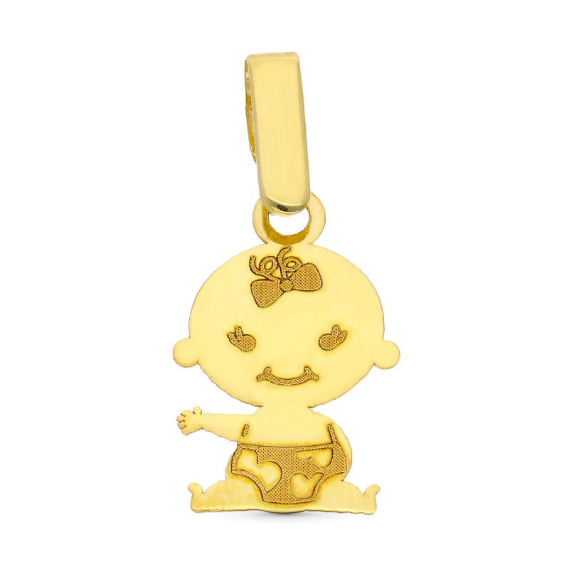 9K COLGANTE ORO AMARILLO NIÑO O NIÑA 15X10 MM