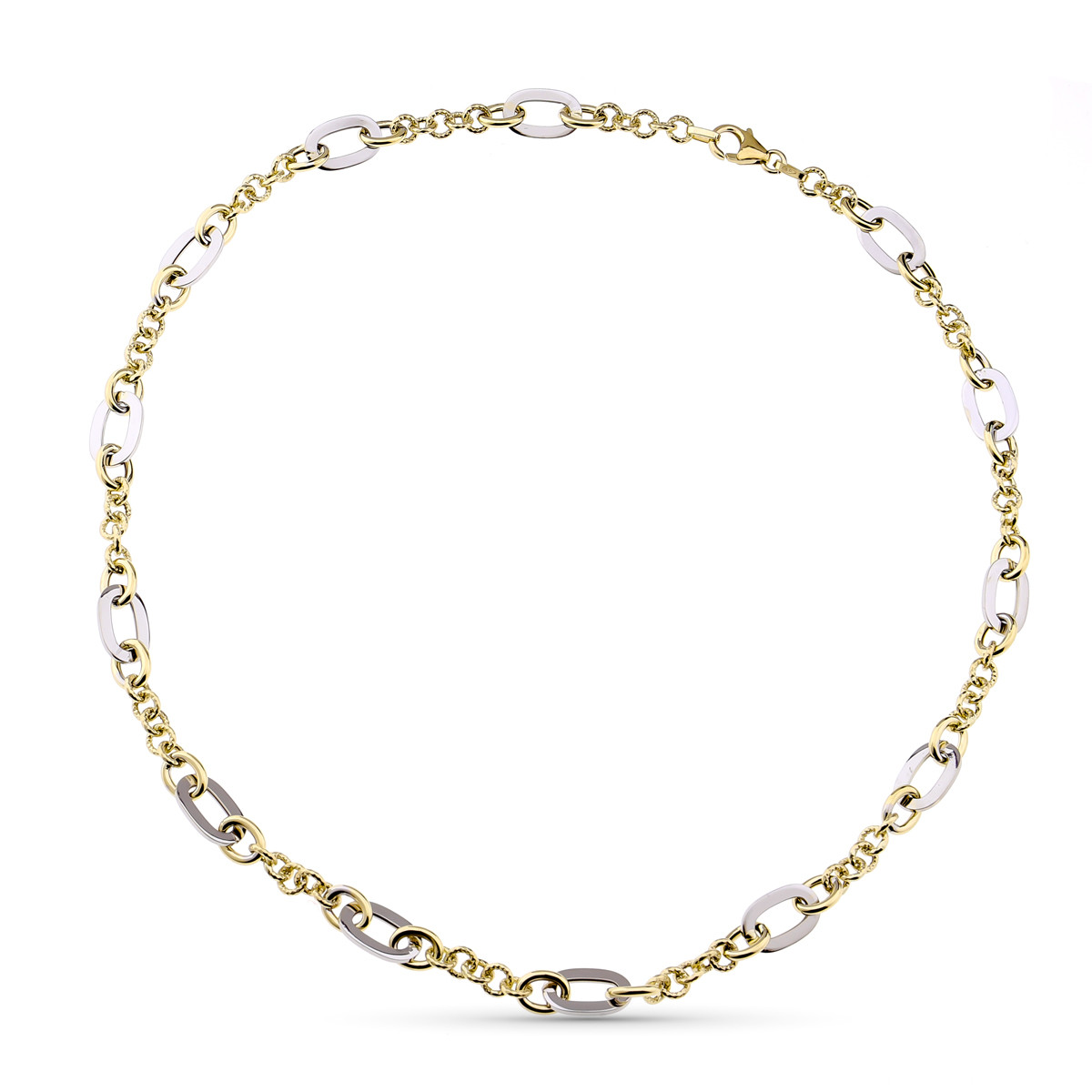 9K COLLAR ORO BICOLOR 45CM