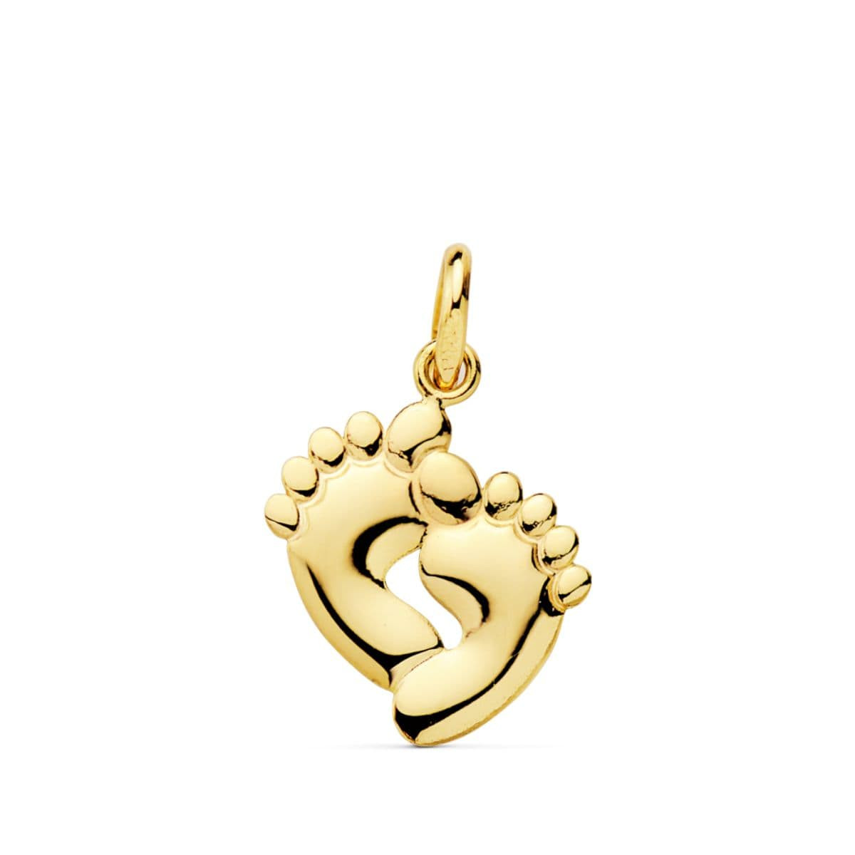 9K COLGANTE ORO AMARILLO PIES LISOS 13X11 MM