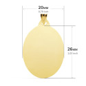 9K PLACA CHAPA OVAL ORO AMARILLO BRILLO 26X20 MM 9K PLACA CHAPA OVAL ORO AMARILLO BRILLO 26X20 MM