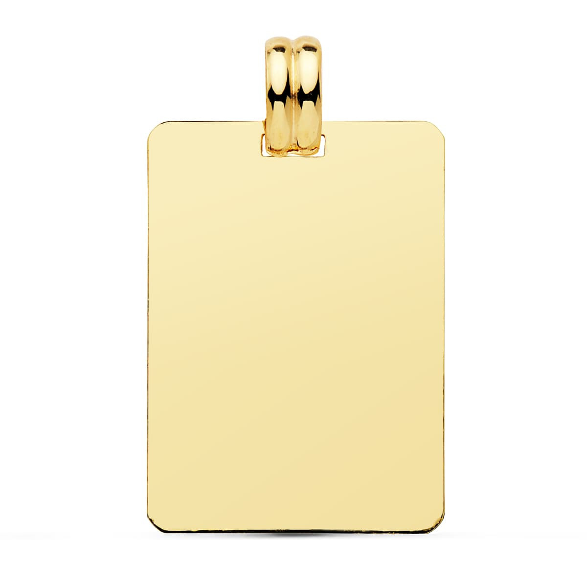 9K PLACA CHAPA ORO AMARILLO LISA 28X20 MM