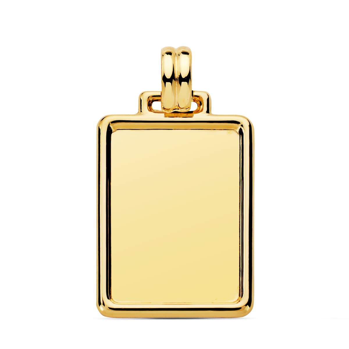 9K PLACA CHAPA LISA ORO AMARILLO EN BRILLO. MEDIDA: 29 X 20 MM