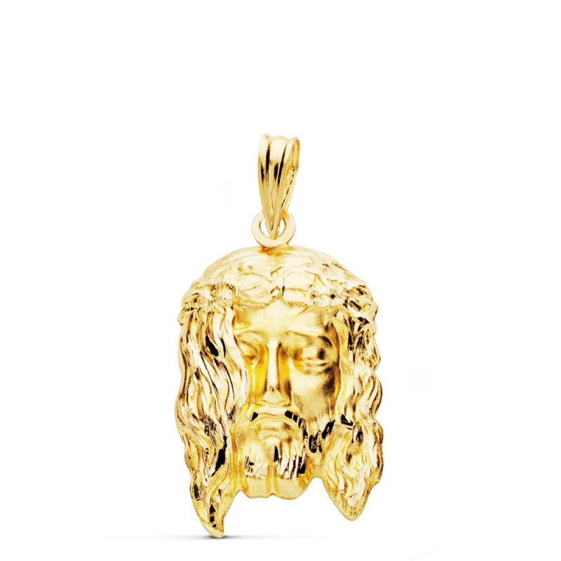 9K COLGANTE ORO AMARILLO CABEZA DE CRISTO  23X14 MM