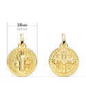 9K ESCAPULARIO ORO AMARILLO ORO AMARILLO SAN BENITO MONJE 16 MM