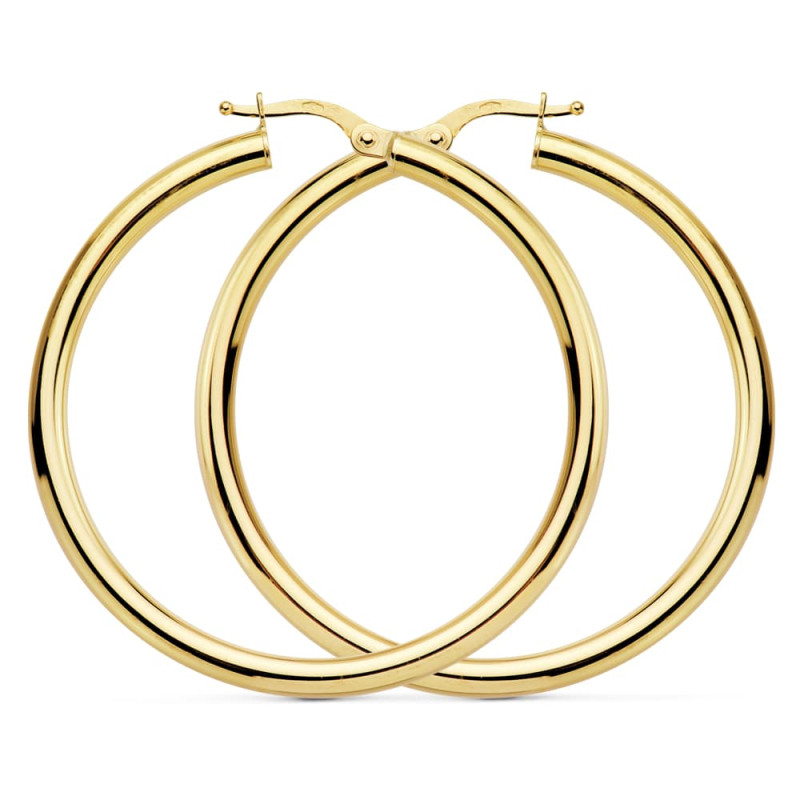 18K AROS REDONDOS HUECOS 41 X 3MM 4.00 GRS