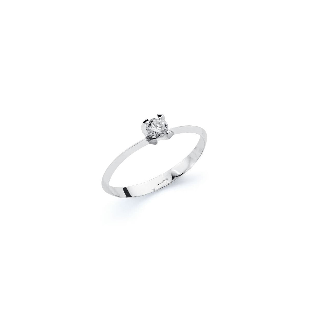 18K SOLITARIO ORO BLANCO CIRCONITA 3.5 MM