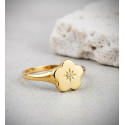 18K SELLO ORO AMARILLO MUJER CABEZA FLOR CON CIRCONITA 9X8 MM 18K SELLO ORO AMARILLO MUJER CABEZA FLOR CON CIRCONITA 9X8 MM