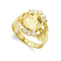 18K SORTIJA ORO AMARILLO MONEDA MADRE CON CIRCONITAS Y PANTER. ANCHO: 16,5 MM 18K SORTIJA ORO AMARILLO MONEDA MADRE CON CIRCONITAS Y PANTER. ANCHO: 16,5 MM